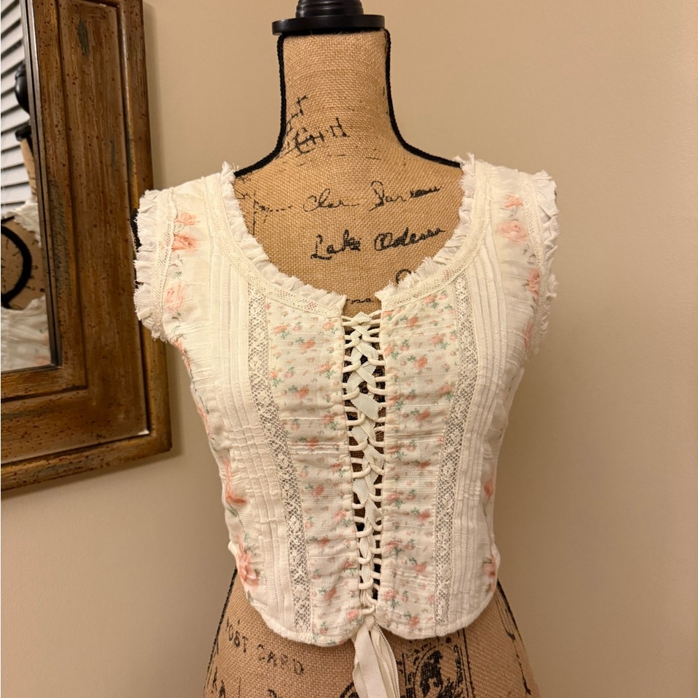 LoveShackFancy Corvelle Bustier Top